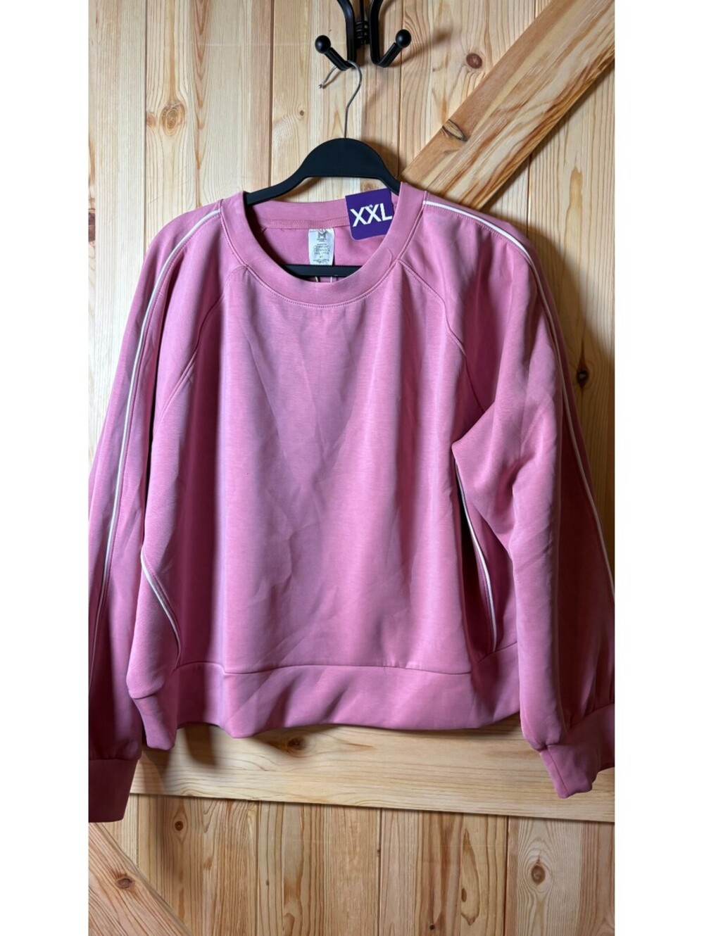 Member's Mark Women's Sandwash Crewneck Pullover Sweatshirt XXL Pink NWT